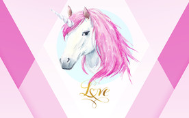 时尚独角兽背景墙