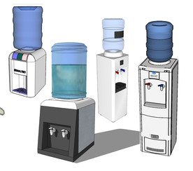3D饮水机模型素材