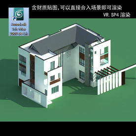 中式建筑 中式多层 中式别墅