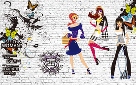 时尚美女背景墙