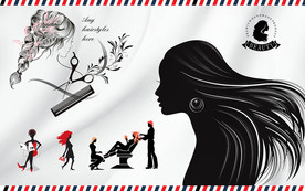 时尚造型理发店背景墙