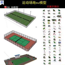 体育运动场地SU模型