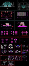 中式寺庙建筑施工图