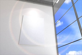 展板智能示样机分层效果图模板图