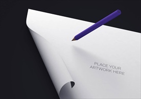 A4纸样机贴图卷纸折页样机