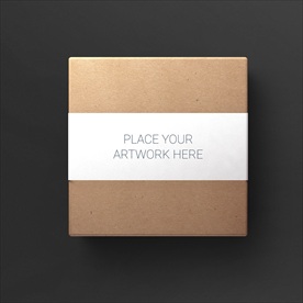 牛皮纸包装盒腰线样机贴图