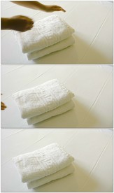 放置洁白干净的毛巾