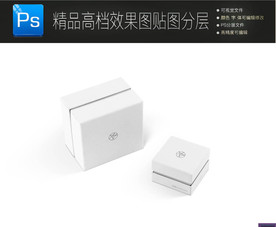 廉价首饰包装样机效果图PSD