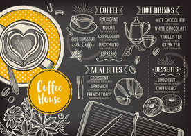 手绘咖啡菜单设计
