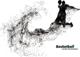 篮球创意粒子人物设计