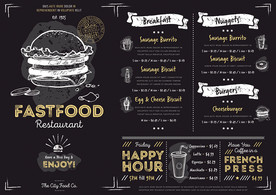 汉堡菜单设计模板素材