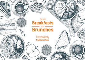 矢量手绘素描食物墙纸