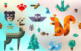 时尚卡通背景墙