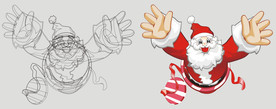 圣诞老人矢量图
