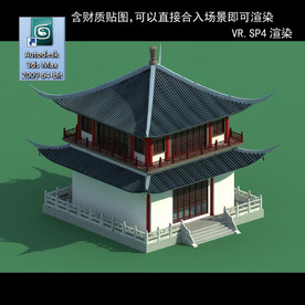 中式建筑 中式多层 中式别墅