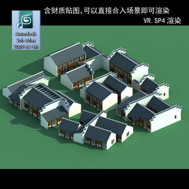 中式建筑 中式多层 中式别墅