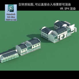 中式建筑 中式多层 中式别墅