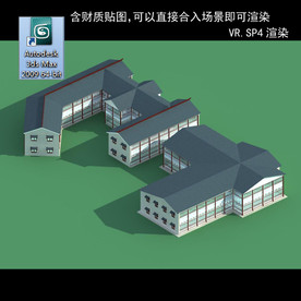 中式建筑 中式多层 中式别墅