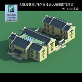 中式建筑 中式多层 中式别墅