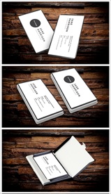 经典商务清爽商业地产名片