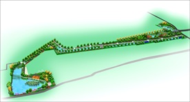 水系景观绿化效果图