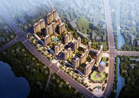 高层住宅鸟瞰图