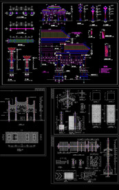 多套牌楼大门施工图