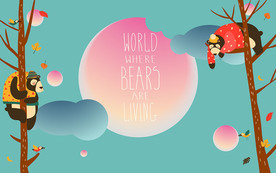 时尚卡通背景墙