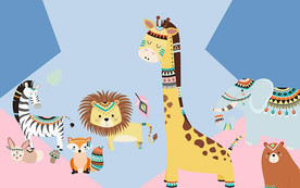 时尚卡通背景墙