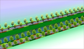 河道绿化效果图