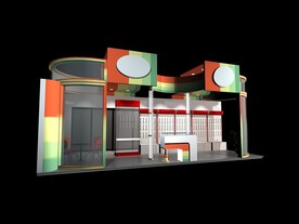 展览展示设计展台缤纷多彩