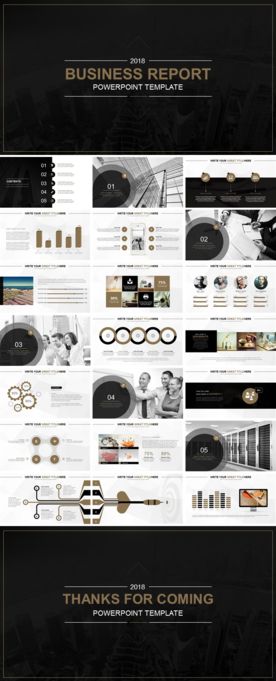 欧美黑白杂志风极简PPT