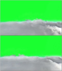 绿背景特效云层