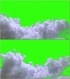 绿背景抠像合成云层