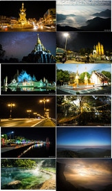 延时拍摄泰国自然人文美丽风光