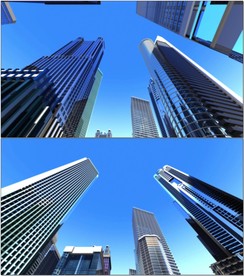 商务大楼外立面穿梭