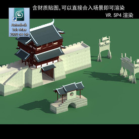 牌坊 界牌 标志牌坊 景观建筑