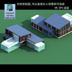 建筑模型图 效果图 多层建筑
