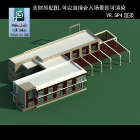 建筑模型图 效果图 多层建筑