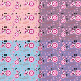 蜗牛 矢量 无缝印花