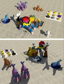 户外大型气模拱门展示