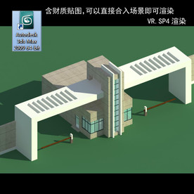 门卫室 门卫模型 厂区门卫