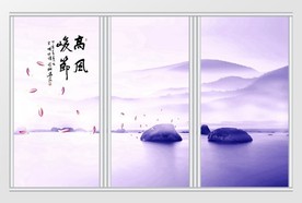 古典山水风景移门