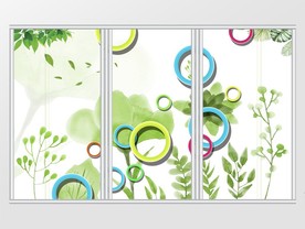 简约立体圈圈小清新移门