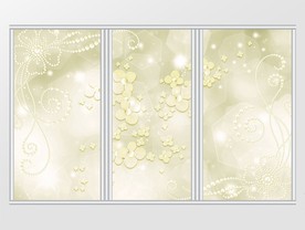 珠宝花朵珍珠花边移门