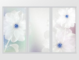 现代简约清新淡雅花卉花朵移门