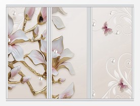 珠宝浮雕立体简约时尚移门