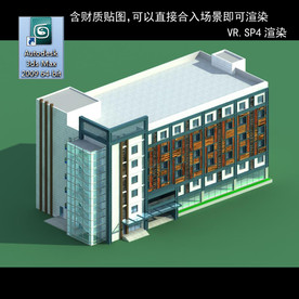 办公建筑 办公公建 建筑模型图
