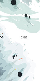 新中式抽象山水意境玄关