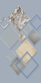 3D立体菱形大理石拼接玄关